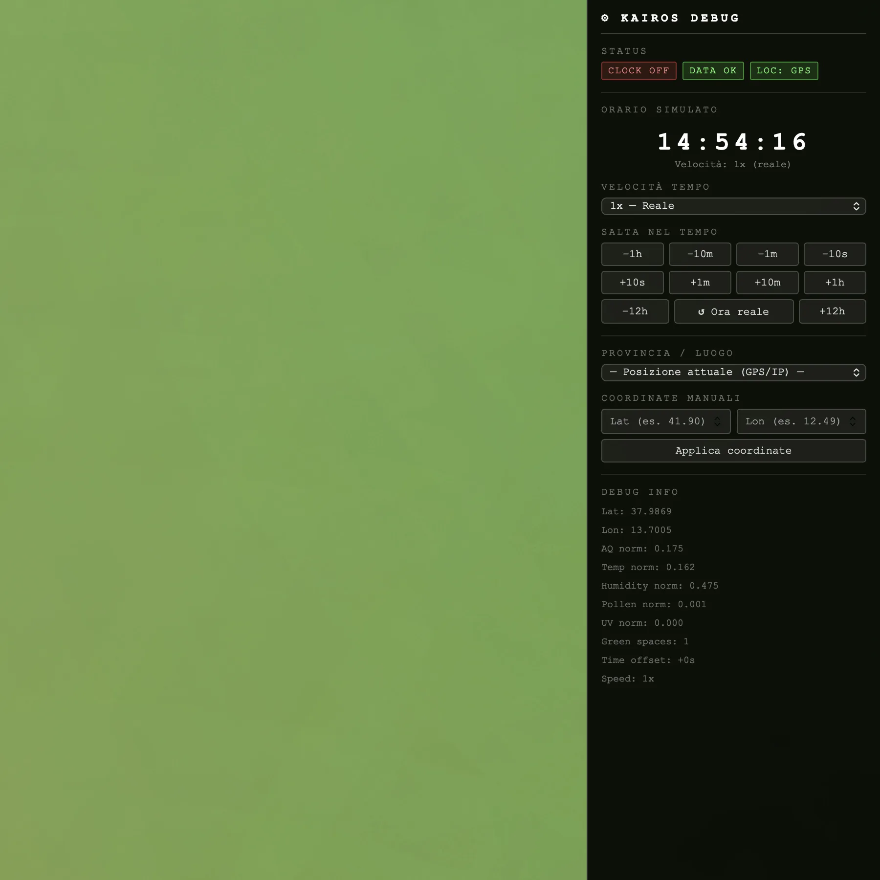 Anima — schema sensori