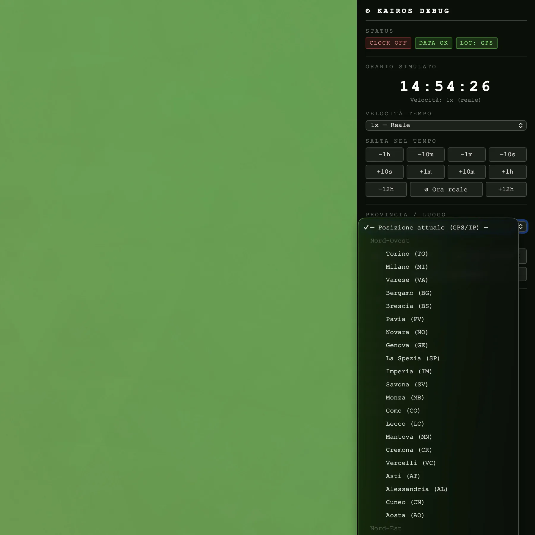 Anima — schema sensori